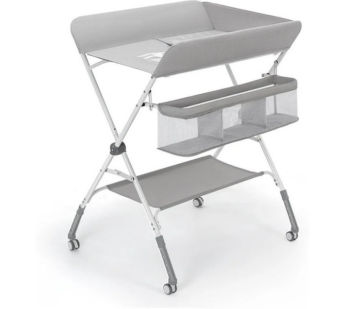 MHC Folding Baby Changing Table Diaper Station with Wheels changing