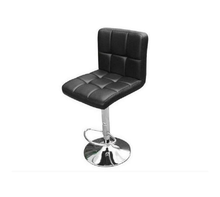 Someone’s in a Makro Faux Leather High Back Swivel Bar Stool Black Mood