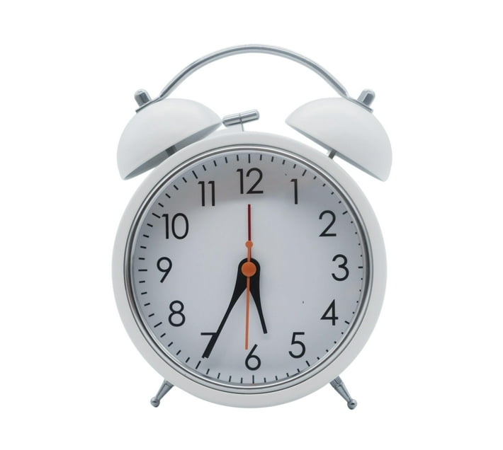 Someone’s in a Makro Retro Design Twin Bell Quartz 17cm Alarm Clock ...