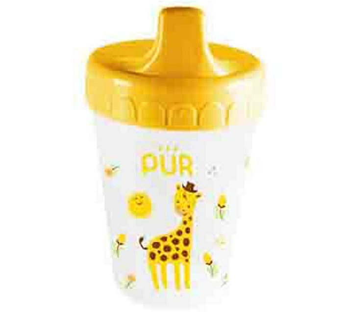 PUR Cup Spill Proof 200ml Yellow BPA Free plastic (Yellow) Makro