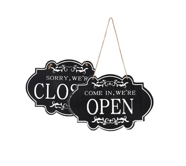 Someone’s in a Makro Decor Double Sided Reversible Open & Closed ...