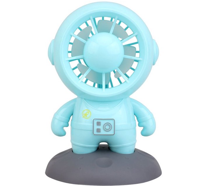 MHC Mini handheld fan, astronaut shape rechargeable handheld fan Blue