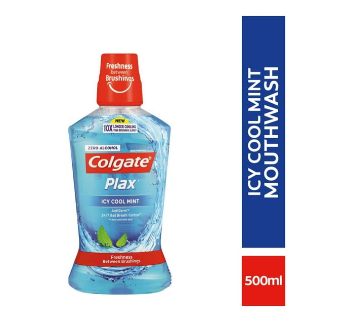 Plax Mouthwash Icy Cool Mint (1 x 500ML) Makro