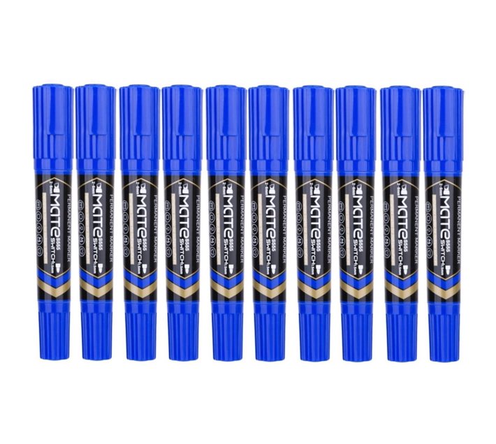 Someone’s in a Makro Deli Mate Dual Tip Permanent Marker Pack Of 10 S555 Blue Mood