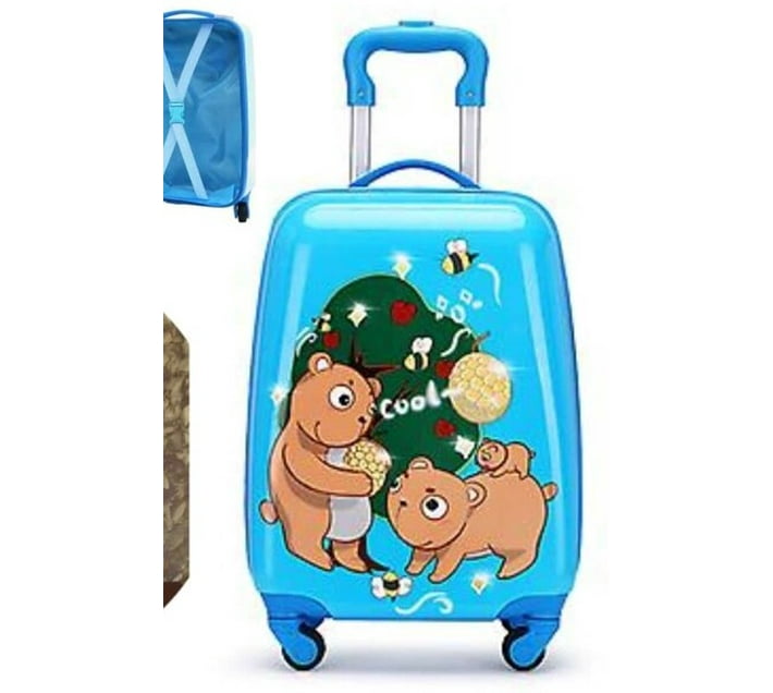 Go Essential Kiddies Cartoon Suitcase Checkin Suitcase 4 Wheels 30