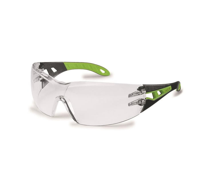 Someones In A Makro Uvex Pheos Clear Safety Eyewear Black Lime Frame Mood 1716