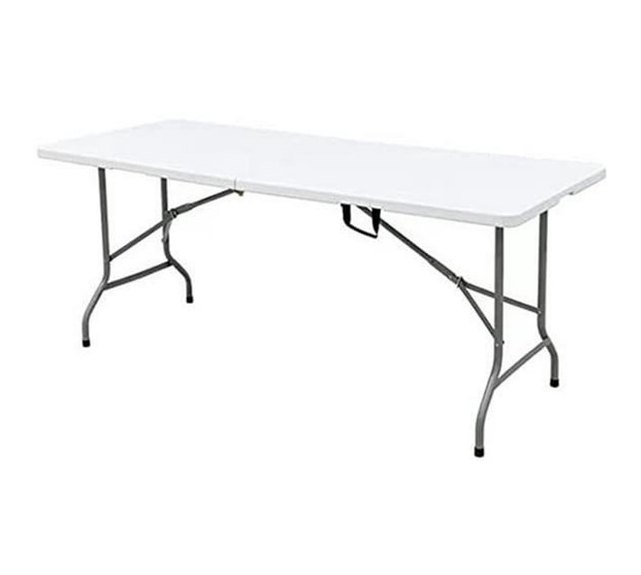 1.8m Plastic Folding Table - Folds in Half with Carrying Handle | Makro