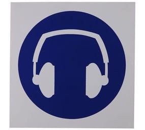 oma Hearing Protection Sign 290 x 290mm MV4 (Blue) | Makro