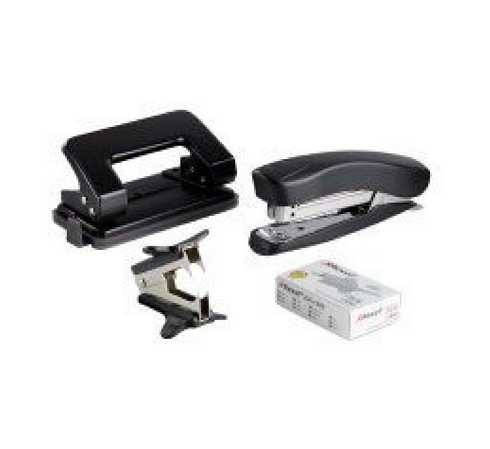 Buy Rexel Desktop Kit Combo Black Stapler Pack of 4 in Bulk | Makro ...