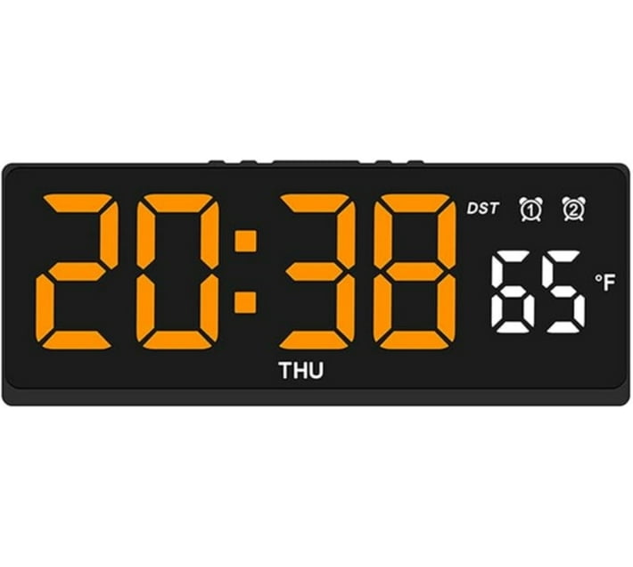Generic Plastic Digital Table Clock (White) | Makro