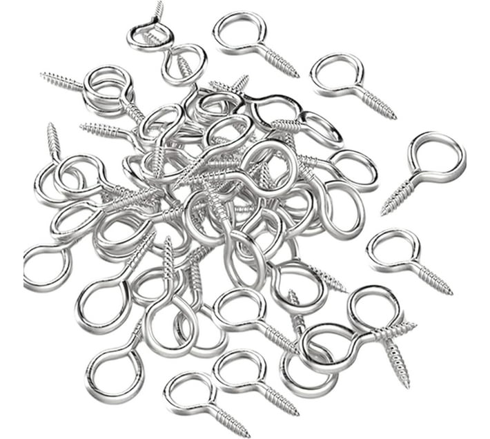 Shind Steel Oval Eye Screw (1 cm Pack of 49) Makro