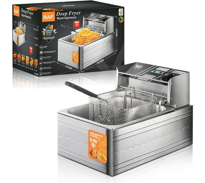 RAF Electric deep Fryer 5.5Liter 2500Watt 5.5 L Electric Deep Fryer