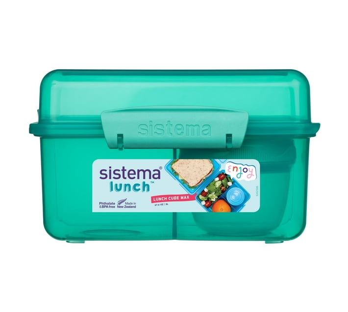 Sistema Ribbon Lunch Box 1.1L With Mini Bite Work School Lunch Box Yogurt  Pot