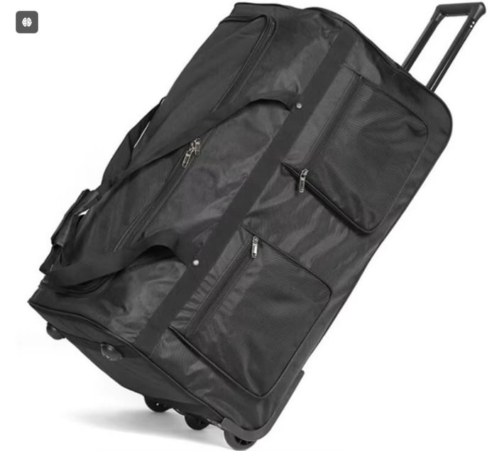 Dansup Large Capacity Wheeled Waterproof Rolling Duffel Bag Cabin