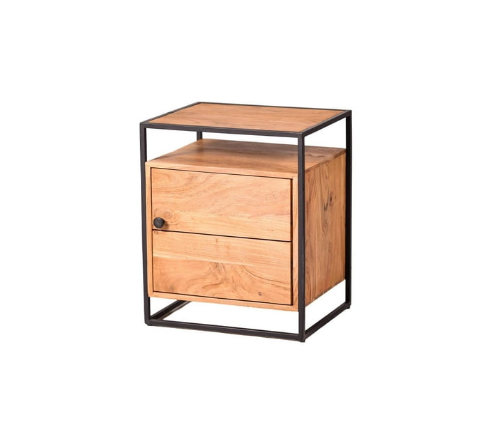 Crafted industrial bedside table Makro