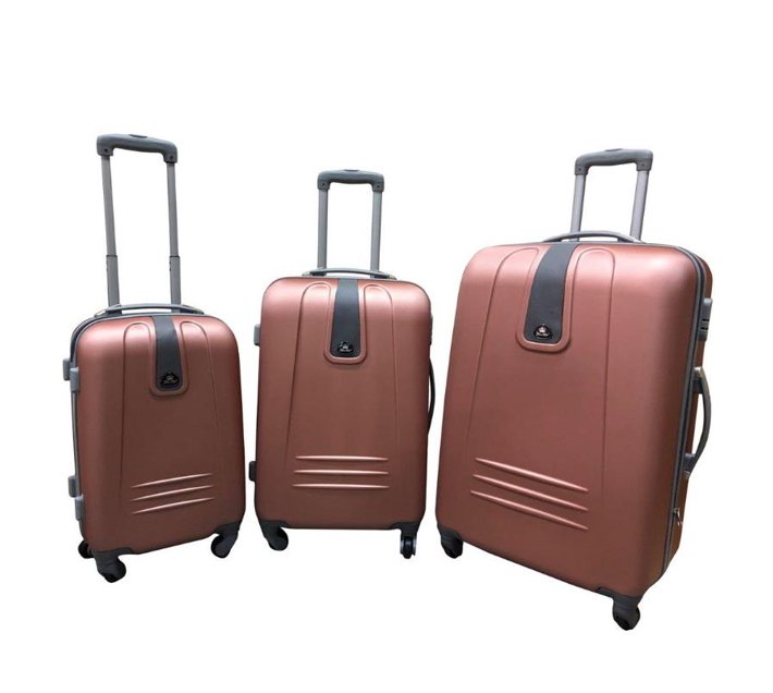 Someone s in a Makro Sastro 3 Piece Sleek Luggage Set Rose