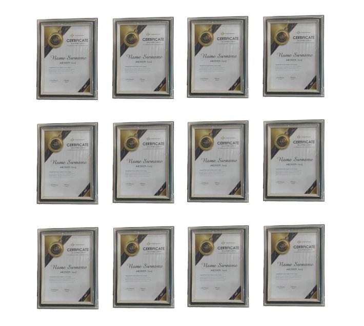 Someone’s in a Makro 12 x Certificate Frames Mood