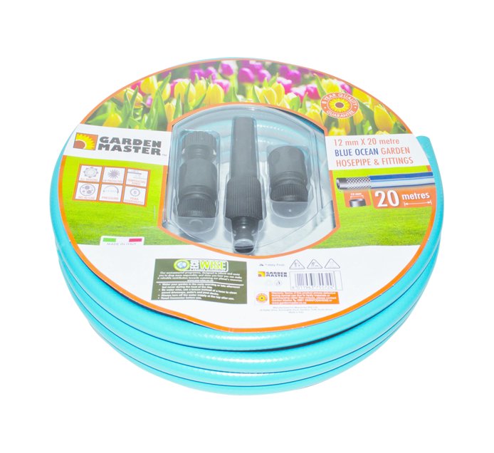 Garden Master 20 m x 12 mm Hose Pipe plus Fittings Makro