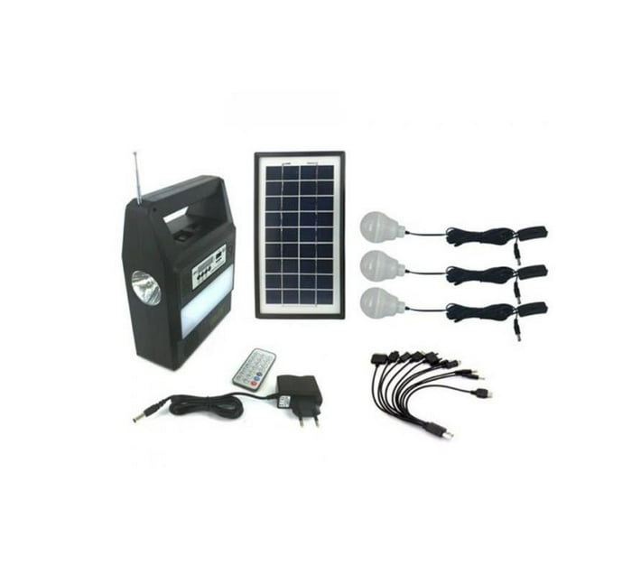 Someone’s in a Makro GD-8216 Rechargeable Solar Digital Light Kit FM ...