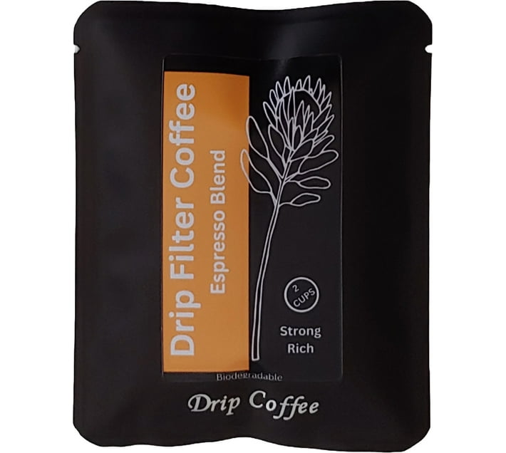 Protea Café Espresso Drip Filter Coffee Roast & Ground Coffee (2 x 0.03