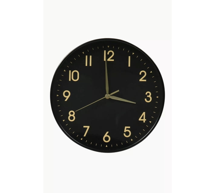 Buy Classic Plastic Clock, 30cm Analog 30 cm X 30 cm Wall Clock (Black ...