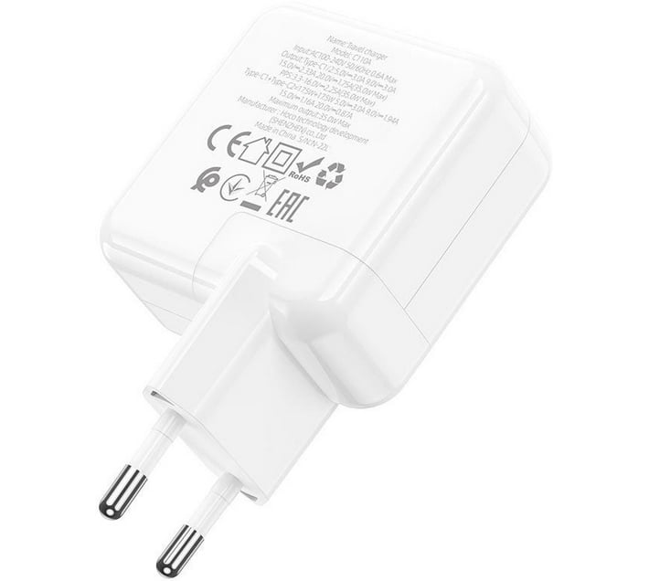 Hoco USBC Charger Adapter 35Watt With Dual USBC PortsC110A USB