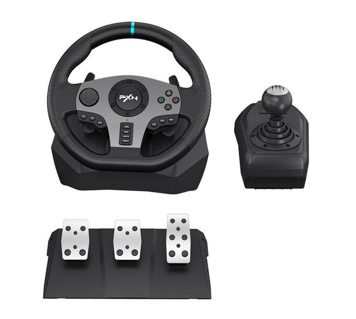 DW PXN V9 Gaming Steering Wheel 270/90 degree with 3 Pedals and Gear ...