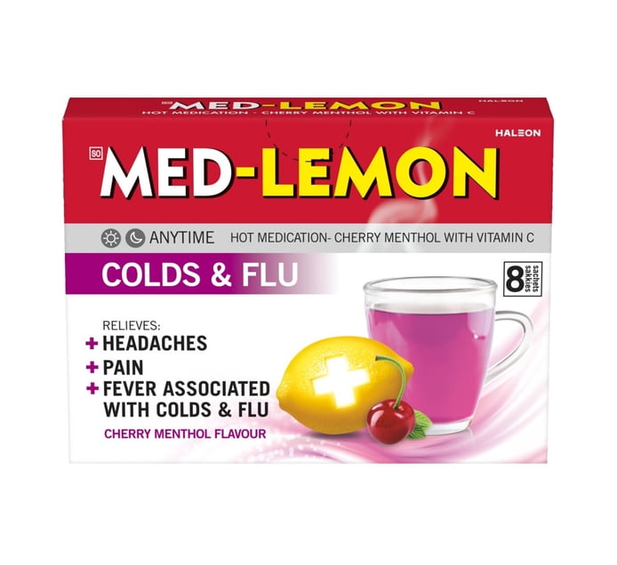 Lemon Flu Buy Med-Lemon Cherry Menthol Cold & Flu Hot Medication 8 Sachets in ...