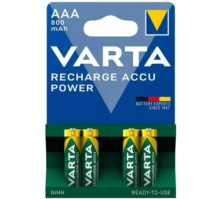 varta VARTA Rechargeable AAA NIMH Battery (Pack of 4) Makro