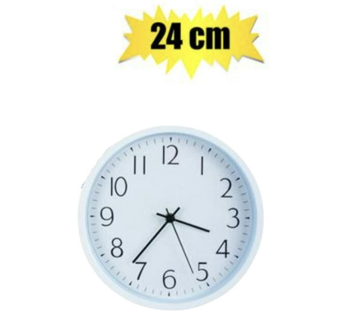 AZ Decor Analog 20 cm X 20 cm Wall Clock (White, With Glass, Standard