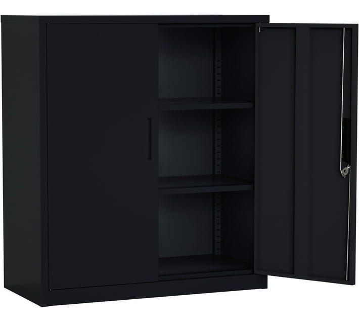 Steel Furniture Warehouse Metal Cupboard (Finish Colour Black, DIY(Do