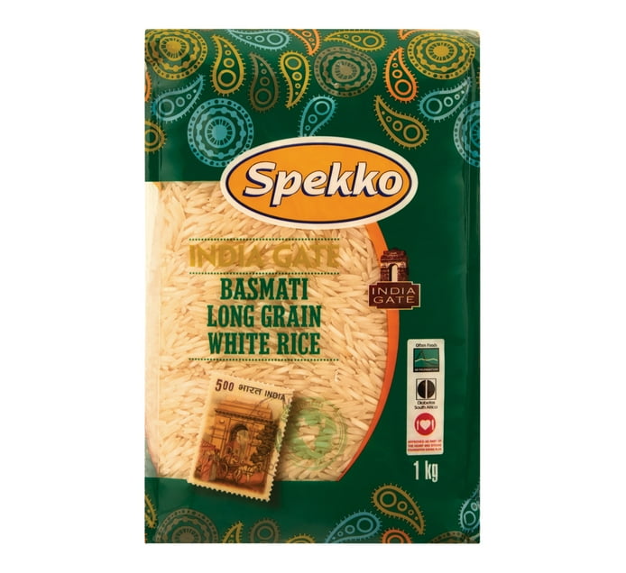 Buy Spekko India Gate Basmati Long Grain White Rice 1kg in Bulk | Makro ...