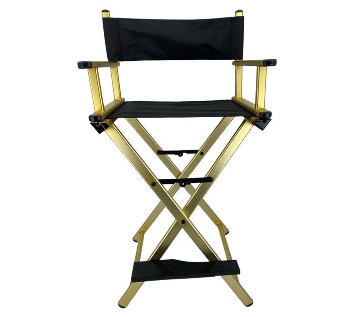 Portable Directors Makeup Artist Tall Folding Studio ChairCHAMPGNE