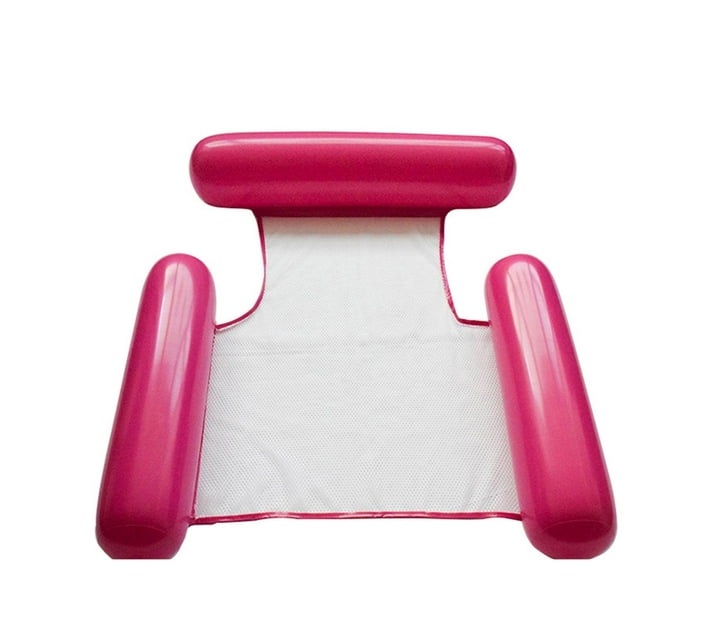 Someone’s in a Makro Inflatable Pool Hammock Lounger Chair Hot Pink Mood