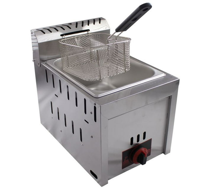 Aruif 6L Golden Burner Single Tank Commercial Grade Gas Deep Fryer 6 L