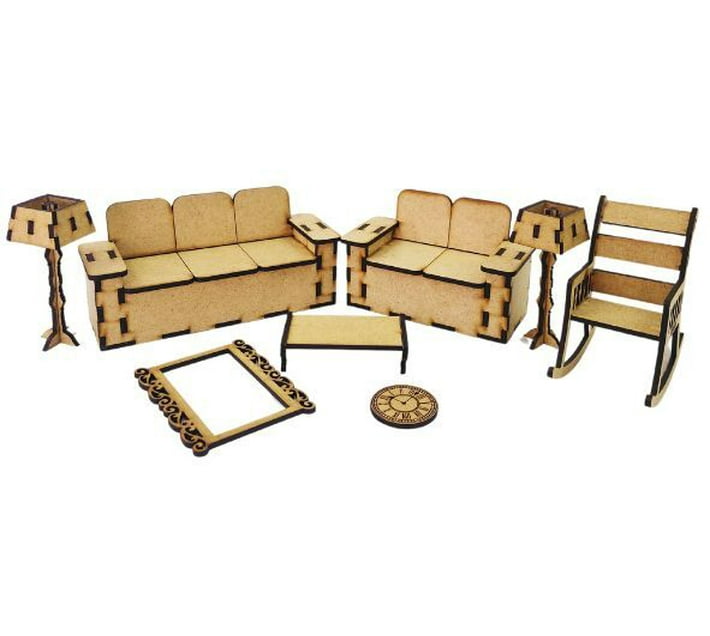 One Stop Gift Shop Dollhouse Living Room Furniture Set ideal for 3 Year