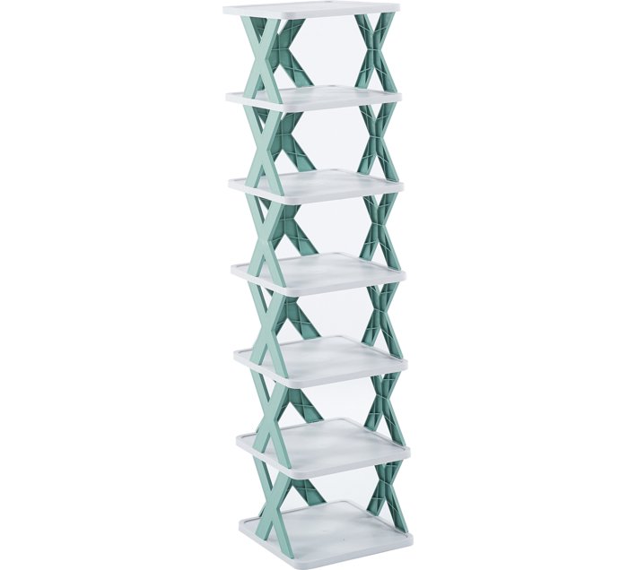 Golden Star Africa Plastic Shoe Rack (White, 7 Shelves) | Makro
