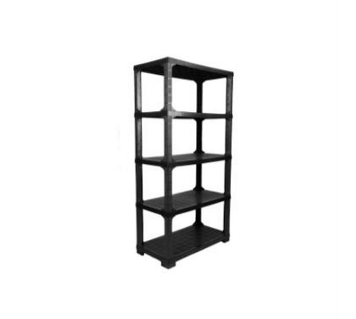 5 Tier Plastic Black Shelving Makro