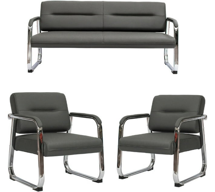 GOF Furniture TX319 Mason Office Couch Grey Office Visitor Chair (Grey