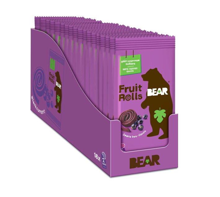 Someone’s in a Makro BEAR Fruit Rolls Blackcurrant 18 x 2 rolls 360g