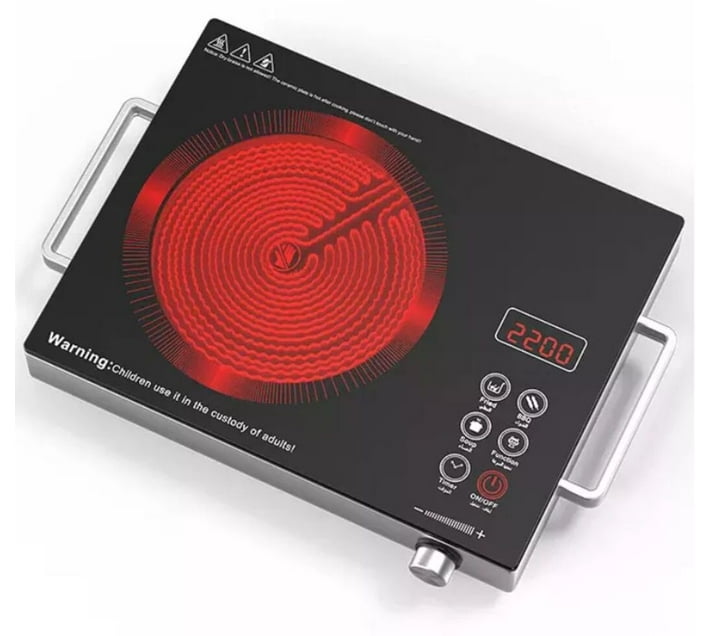 RAF Infrared Electric Cooker 001 Induction Cooktop (Black, Push Button