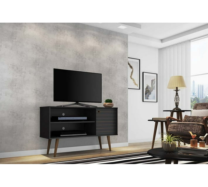 Designer Concepts Paula Matte Black Engineered Wood TV Entertainment