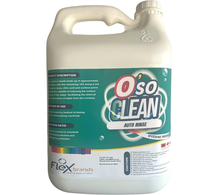 O'SO CLEAN AUTO RINSE Dishwashing Detergent (5 L) Makro