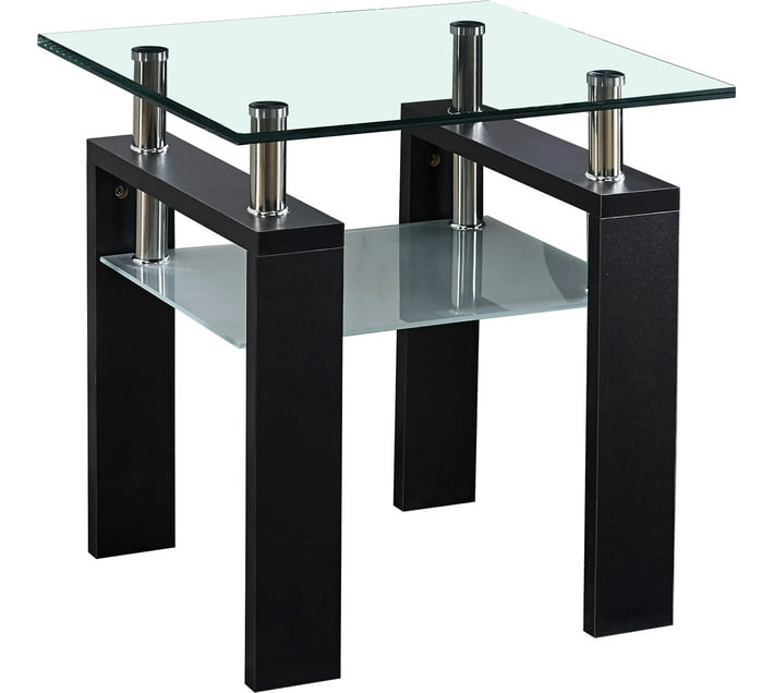 Golden Star Africa Coffee Table Temper Glass Tabletop Engineered Wood ...