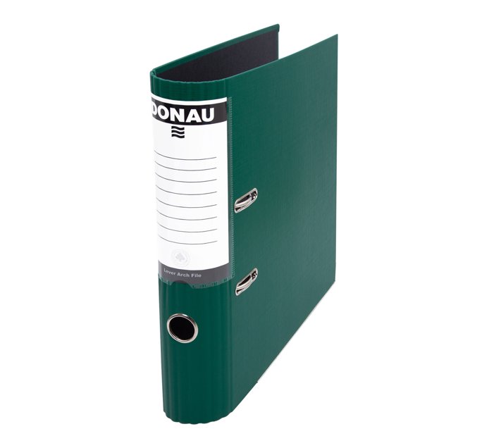Donau A4 Polypropylene Lever Arch File Dark green Makro