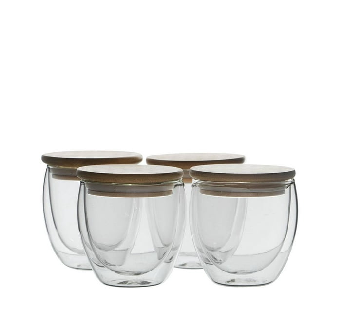 Someone’s in a Makro Double Walled Glasses with Bamboo Lid 250ml set