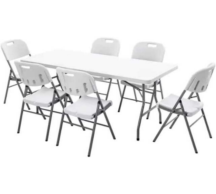 MB 1Table6Chairs Plastic Folding Table Makro
