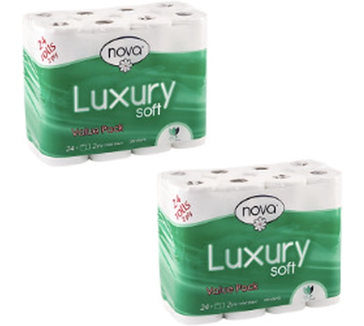 Nova 2 Ply Toilet Paper Roll (Pack of 2 x 48 Rolls) Makro