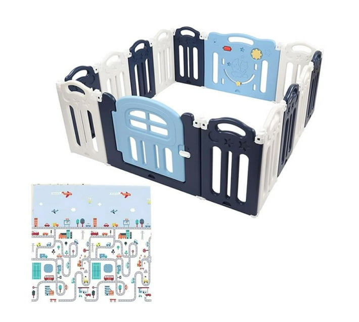 Someone’s in a Makro Baby Foldable Safety Fence Play Yard for Indoors
