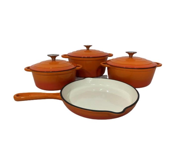 Someone’s in a Makro Pot set 7 Piece Cast Iron Grooved Lid Kitchen